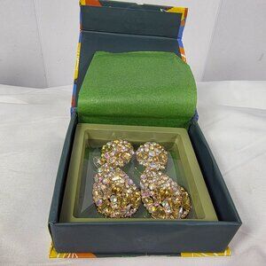 So Hi Gift Box Aurora Borealis Rhinestone Pierced Ear Earings